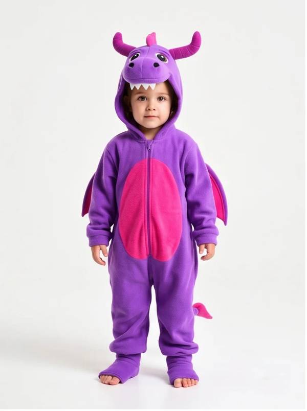 Kigurumi Infantil Dragão Roxo