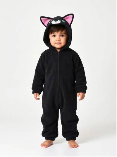 Kigurumi Infantil Gatinho Preto