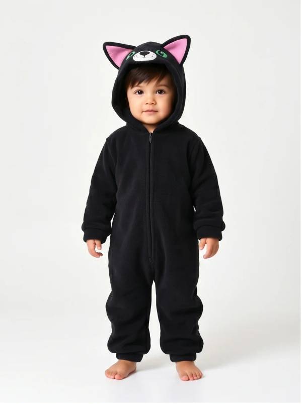 Kigurumi Infantil Gatinho Preto