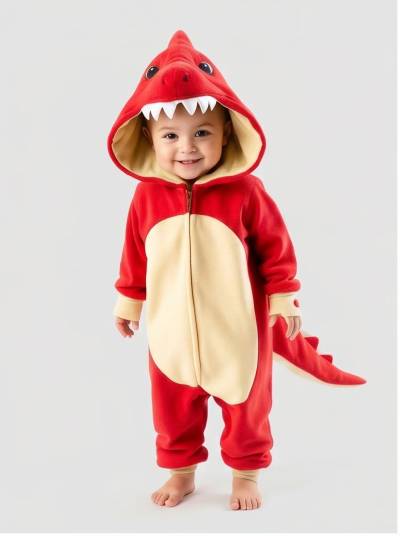 Kigurumi Infantil T-Rex Vermelho