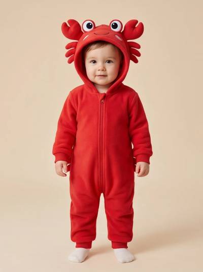Kigurumi Infantil Caranguejo Vermelho