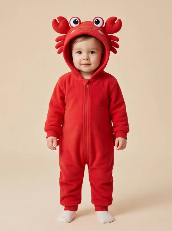 Kigurumi Infantil Caranguejo Vermelho