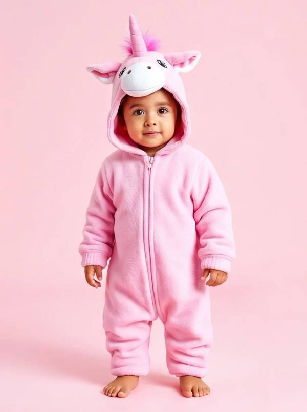 Kigurumi Infantil Unicórnio Rosa