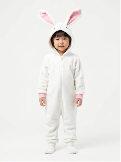 Kigurumi Infantil Coelho Branco