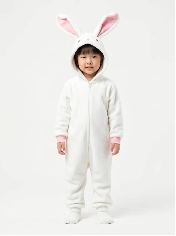 Kigurumi Infantil Coelho Branco